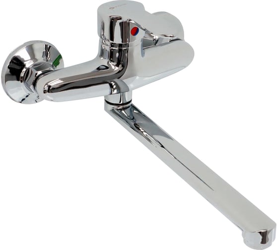 Изображение товара Смеситель для раковины/кухни настенный одноручный Juguni длинный излив 25 см карт. 35 мм 0411.004