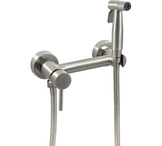 Изображение товара Смеситель с гигиеническим душем одноручный настенный Juguni Parus НЕРЖ (для биде) карт. 0402.177