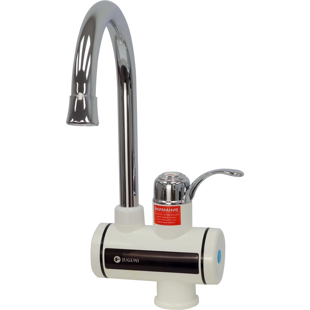 Изображение товара Водонагреватель проточный Juguni кран 0411.002 с дисплеем и защитой IPX4