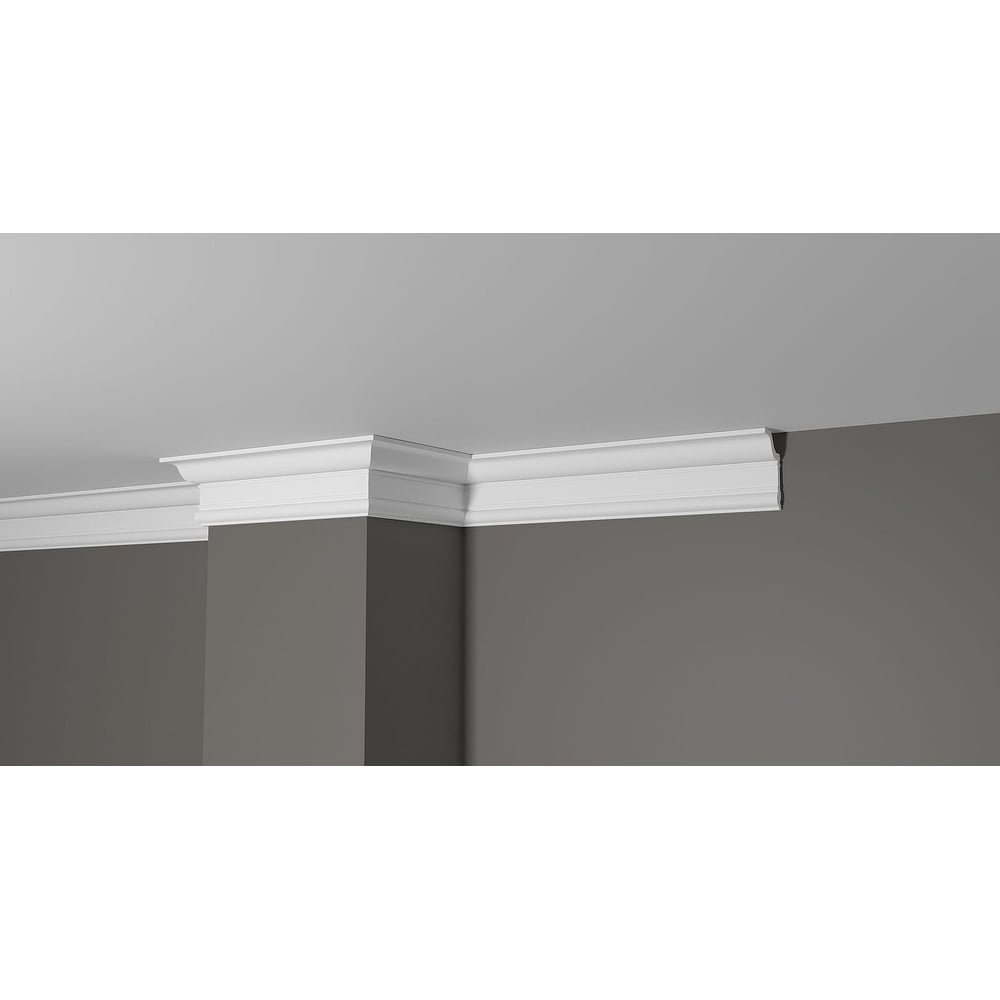 Изображение товара Карниз Decor-Dizayn DD501 59x31x2000 мм влагостойкий для натяжных и покрашенных потолков