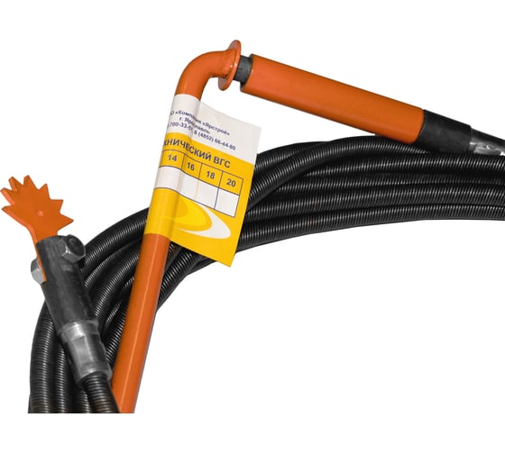 Изображение товара Профессиональный сантехнический трос ООО Компания Ярстрой с насадкой фреза со стальным сердечником диаметр 16 мм, длина 40 метров д16-40-ф