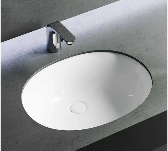 Изображение товара Раковина Gid Yj839 встаиваемая снизу, белая, 56x42x19 71154