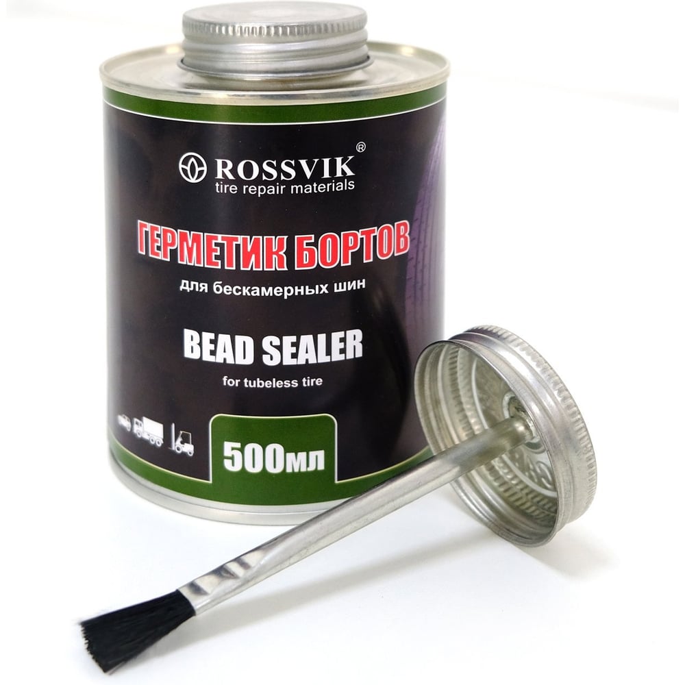 Изображение товара Герметик бортов шин ROSSVIK 500мл банка с кистью для быстрого ремонта шин