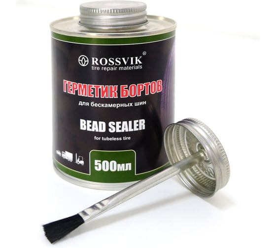 Изображение товара Герметик бортов шин ROSSVIK 500мл, банка с кистью GB.05.K.X.2