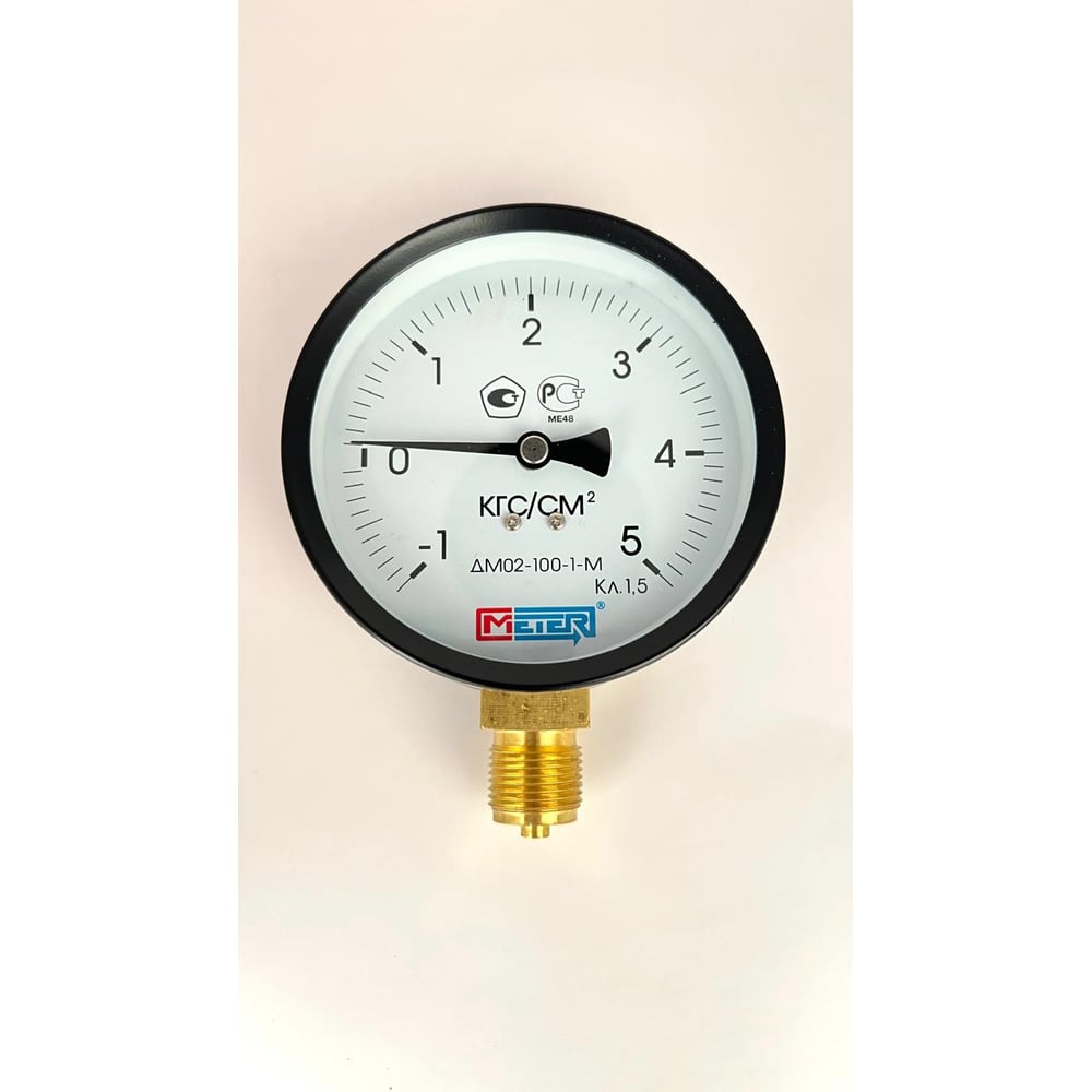 Изображение товара Манометр МЕТЕР ДМ 02-100-1-М - точное измерение давления от -1 до 5 кгс/см2