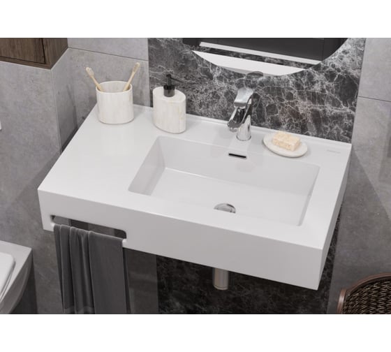 Изображение товара Раковина AQUATON Квадро Про 80 правая 1A734331QA01R