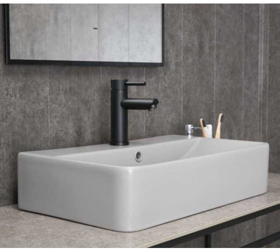 Изображение товара Раковина Gid Gm1344 накладная, серая матовая, 61x35.5x14 52236