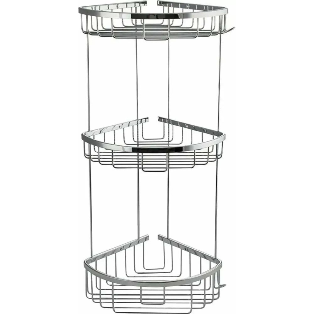 Изображение товара Полочка угловая овальная из нержавеющей стали 22 см