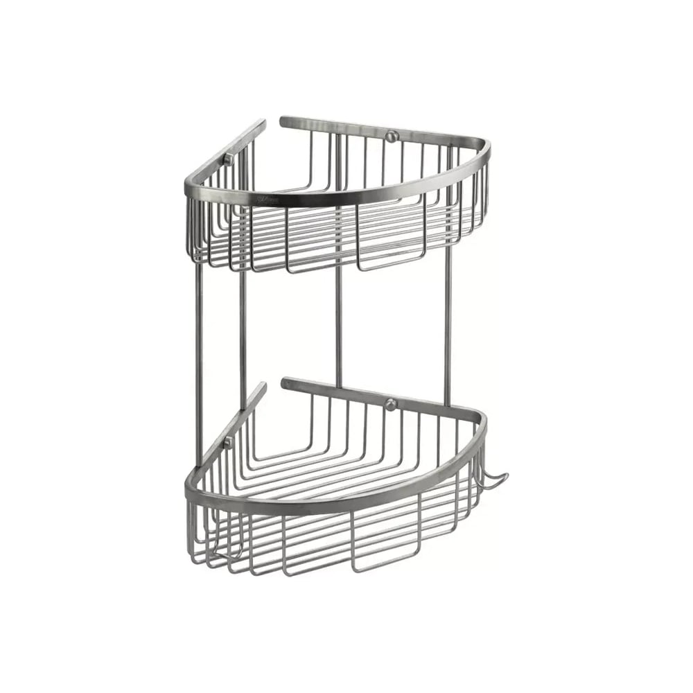 Изображение товара Угловая двойная полочка из нержавеющей стали 22 см современный дизайн