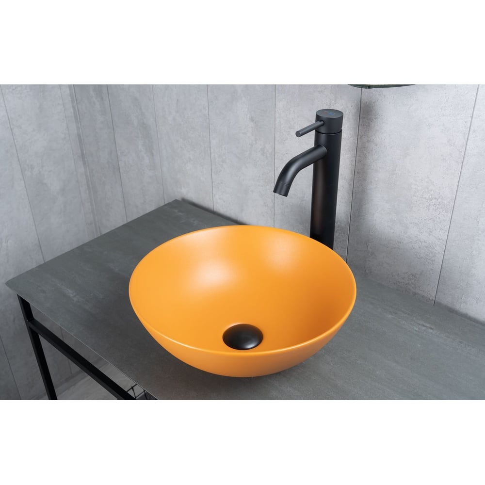 Изображение товара Раковина Gid 9081orm накладная оранжевая матовая 36x36 см