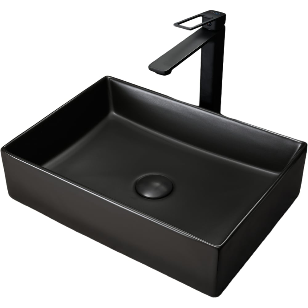 Изображение товара Раковина Gid BM1204 накладная черная матовая 45x32x11 см