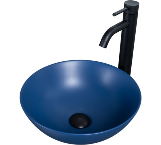 Изображение товара Раковина Gid 9081bum накладная, синяя матовая, 36x36x14 53401