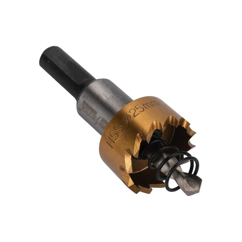 Изображение товара Коронка по металлу Powertex HSS 25 мм, комплект с центрирующим сверлом и держателем