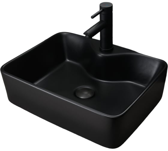 Изображение товара Раковина Gid Bm9091 накладная, черная матовая, 48x37x13 53373