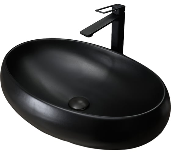 Изображение товара Раковина Gid Bm9030a накладная, черная матовая, 60x41x15 53371