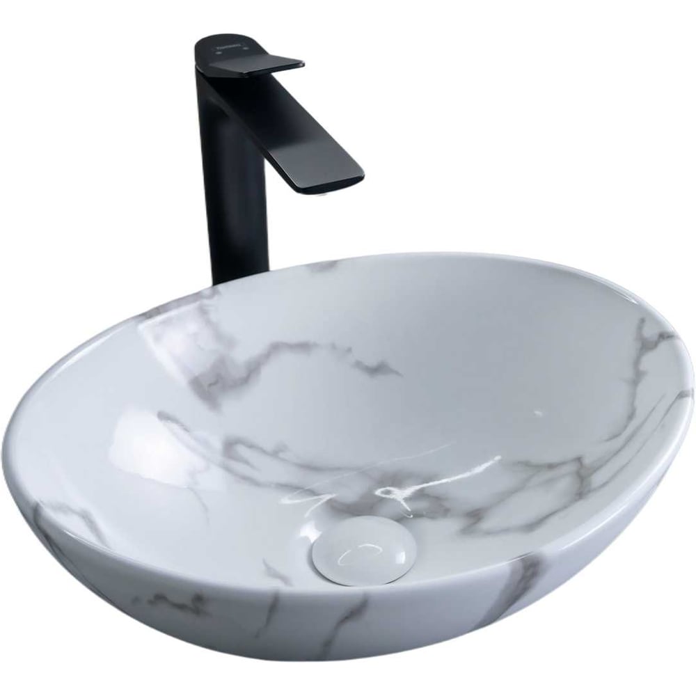 Изображение товара Раковина Gid Mnc138C глянцевая под камень 41x34x15 см