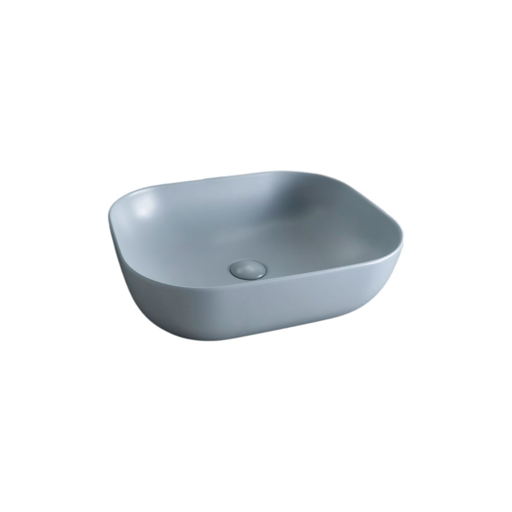 Изображение товара Раковина Gid Gm1302 накладная серая матовая 50x40x14 серия Geometrico