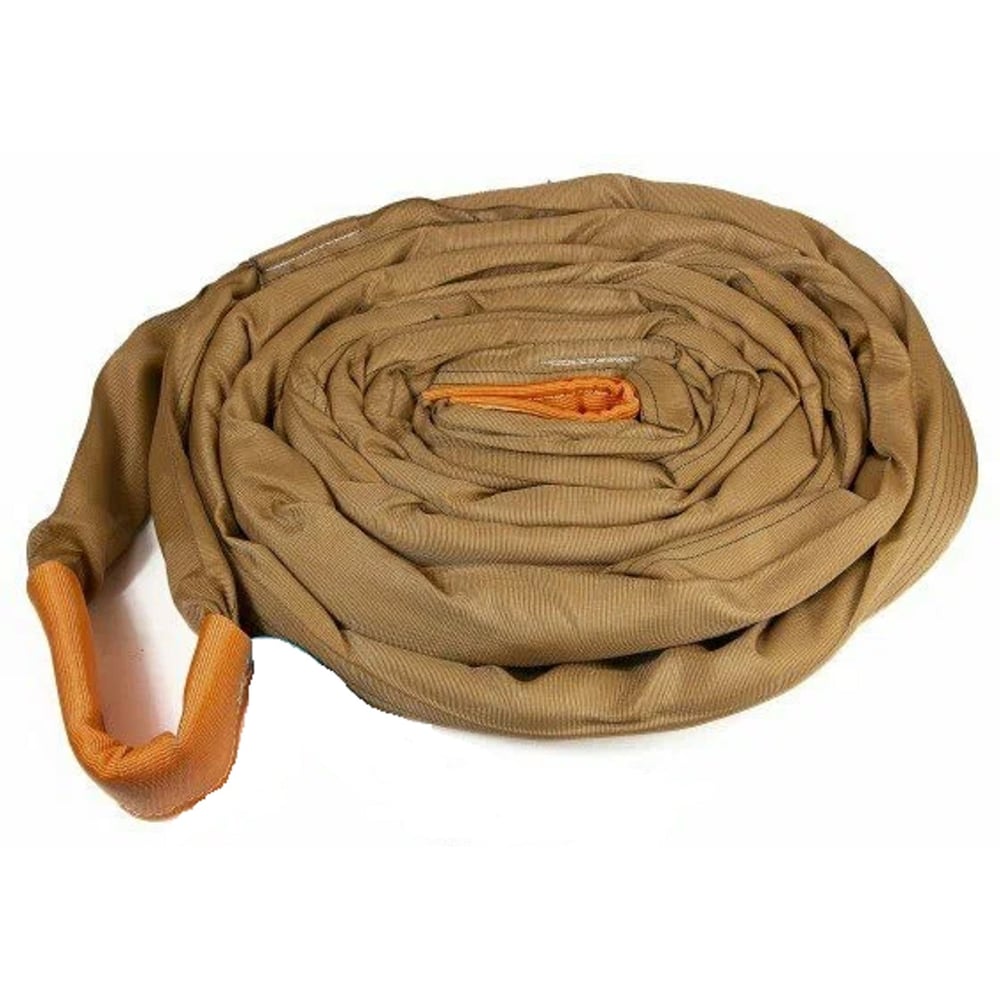 Изображение товара Круглопрядный петлевой грузовой строп КанТраст 6 т 8 м полиэфир коричневый