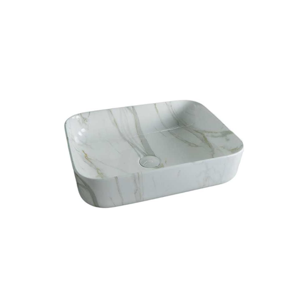 Изображение товара Раковина Gid Mnc190 накладная под камень глянцевая 50x39x13