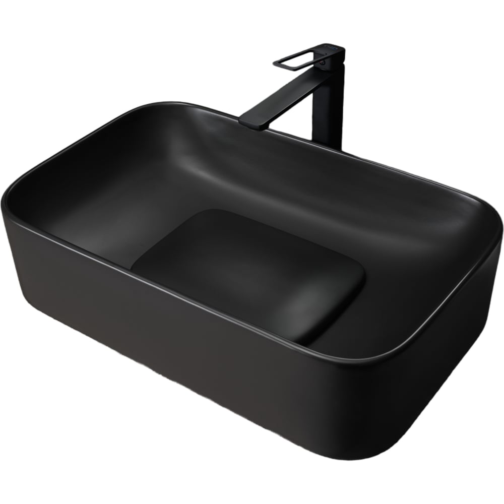 Изображение товара Раковина Gid Bm9598 черная матовая 61x38x15 см
