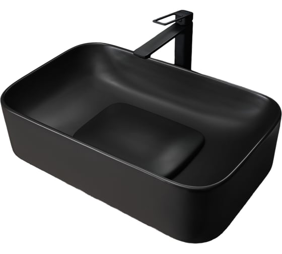 Изображение товара Раковина Gid Bm9598 накладная, черная матовая, 61x38x15 53365