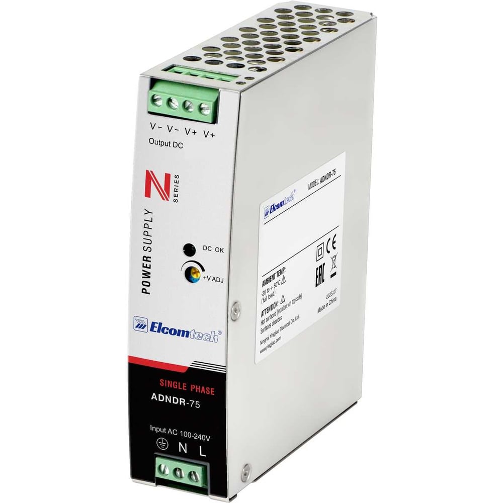 Изображение товара Блок питания ELCOMTECH AC/DC 76,8W 48V для DIN рейки