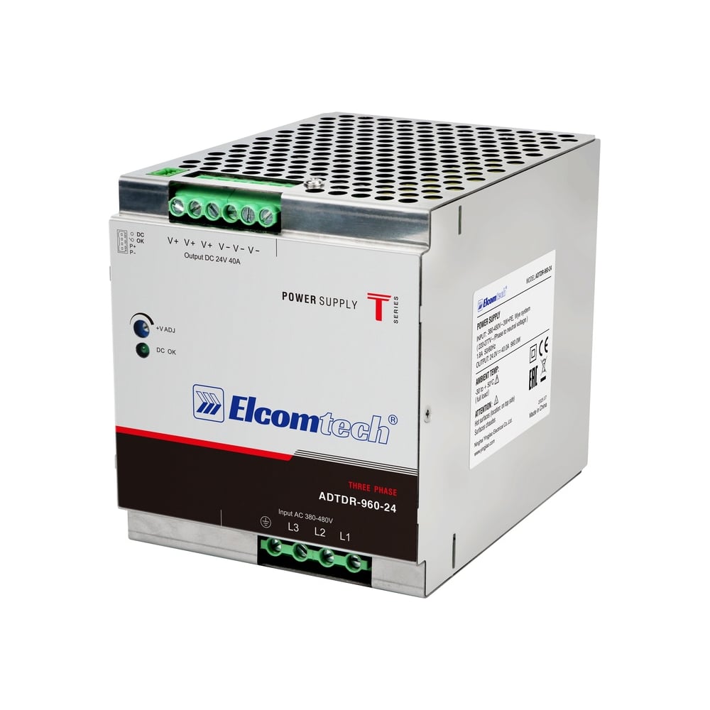 Изображение товара Блок питания на DIN рейку ELCOMTECH AC/DC 960W 24V 40A