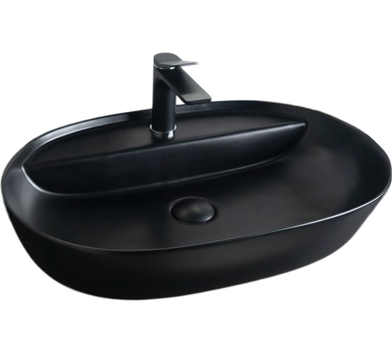 Изображение товара Раковина Gid Bm1346 накладная, черная матовая, 61x41x14 53345