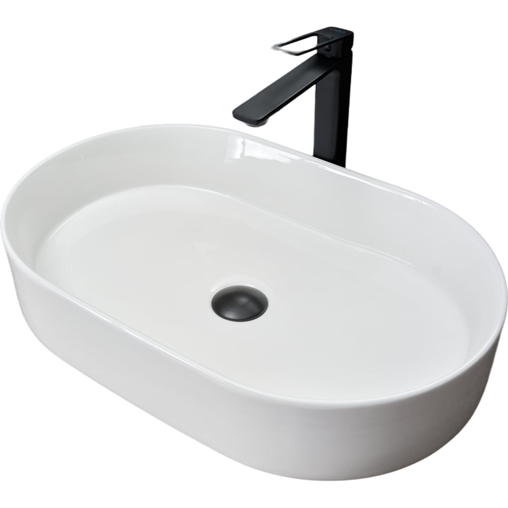 Изображение товара Раковина Gid D1479 накладная белая 61x38.5x12 см серия LAGO