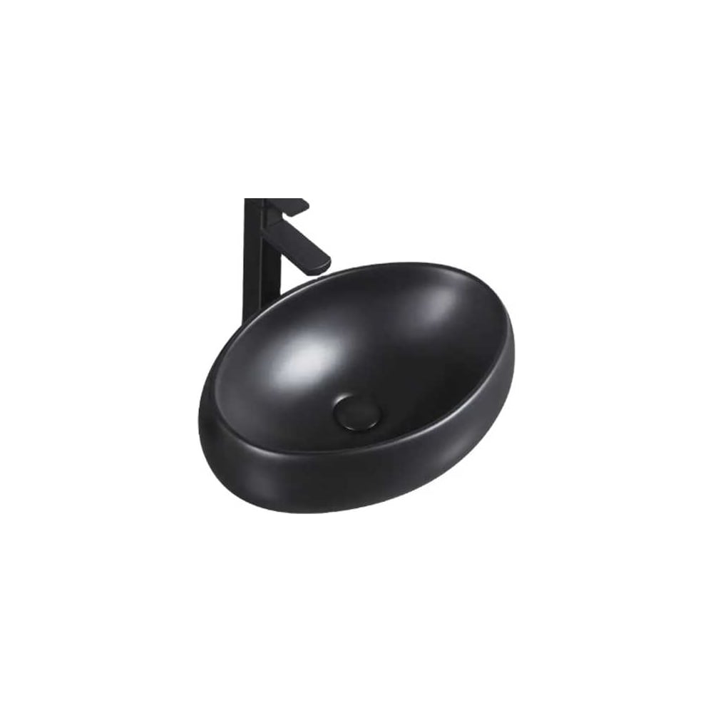 Изображение товара Раковина Gid Bm9030b накладная черная матовая овальная 48x34 см