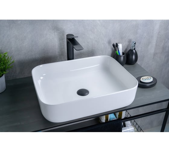 Изображение товара Раковина Gid D1304 накладная, белая, 50x39x13 51197