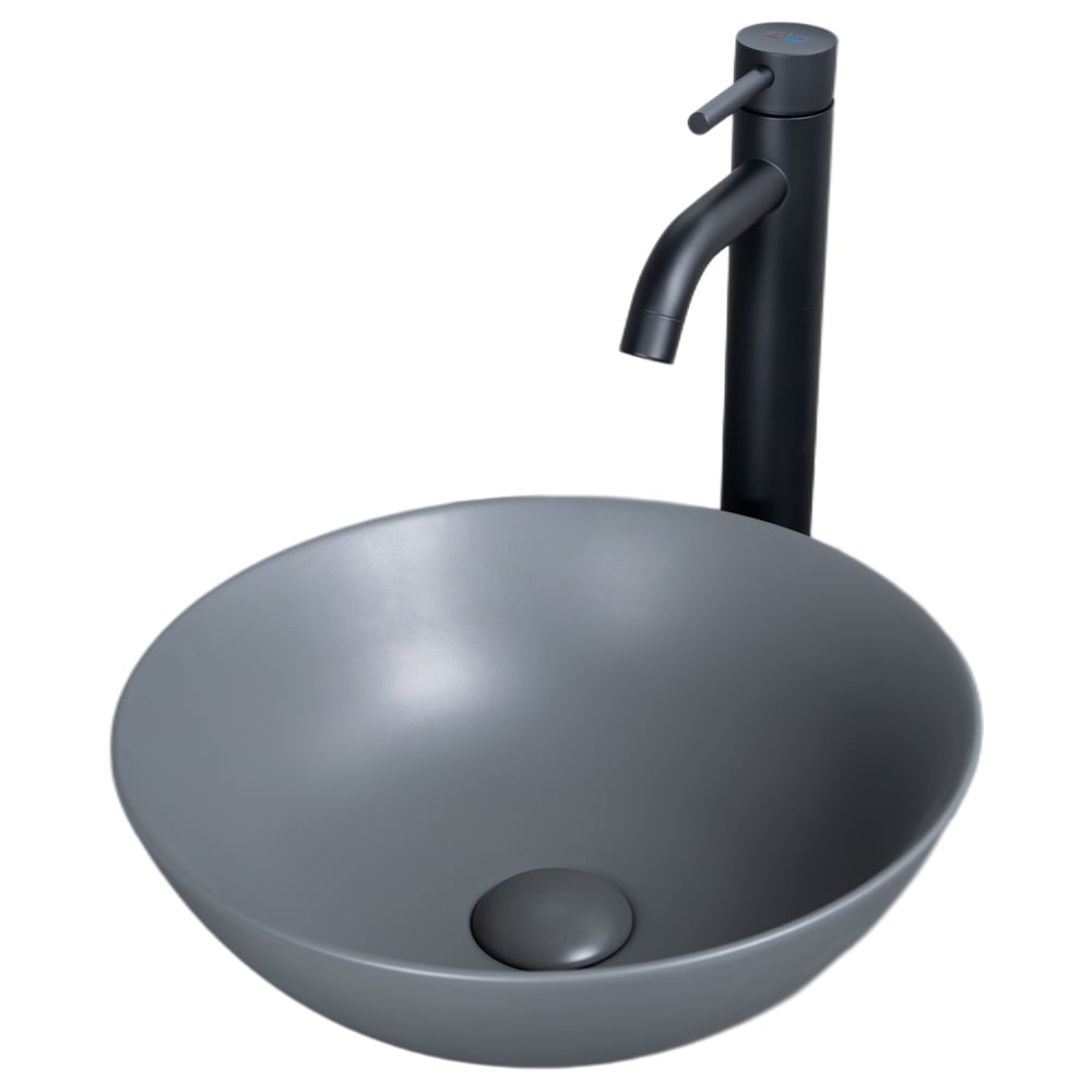 Изображение товара Накладная раковина Gid 9081gnm серая матовая 36x36 см