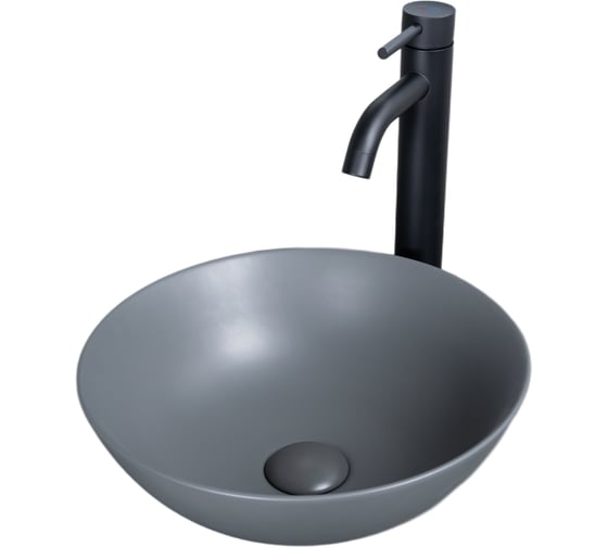 Изображение товара Раковина Gid 9081gnm накладная, серая матовая, 36x36x14 53404