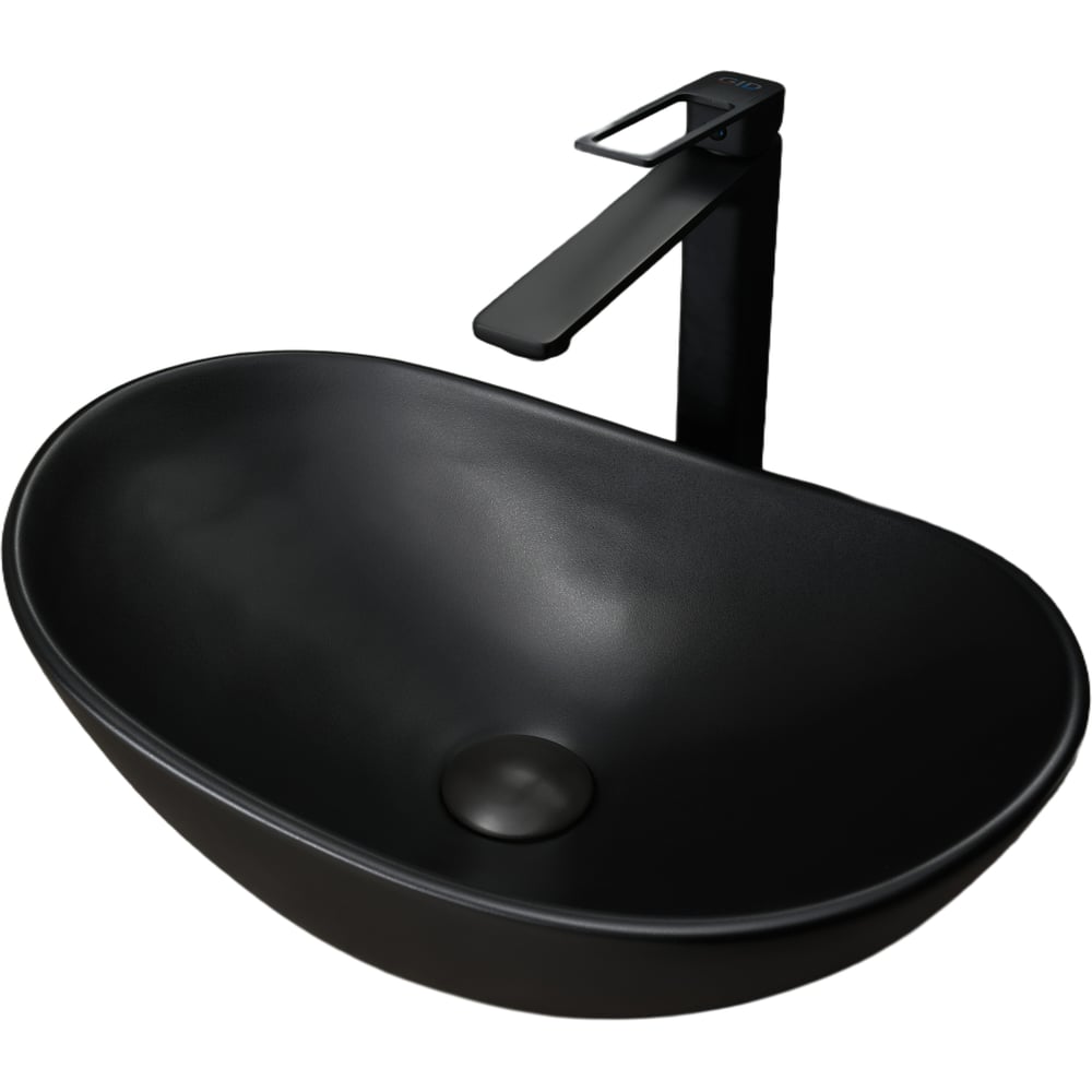 Изображение товара Раковина Gid Bm9133 накладная черная матовая 48x30.5x14.5 см