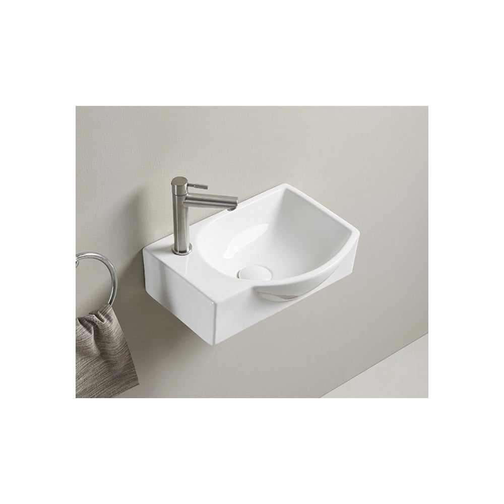 Изображение товара Раковина Gid N9276R подвесная белая керамика 40.5x28 см современный стиль