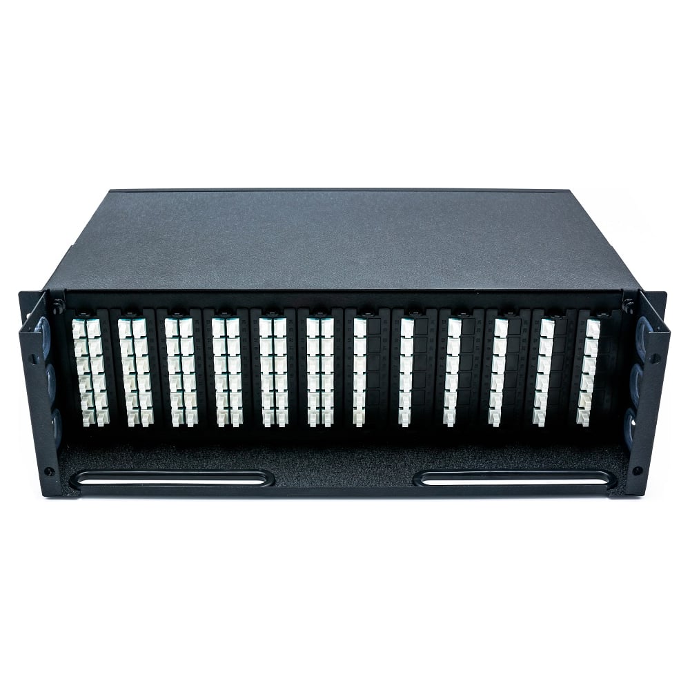 Изображение товара Кросс оптический стоечный TopLAN 19 3U на 12 кассет OC до 288 волокон черный