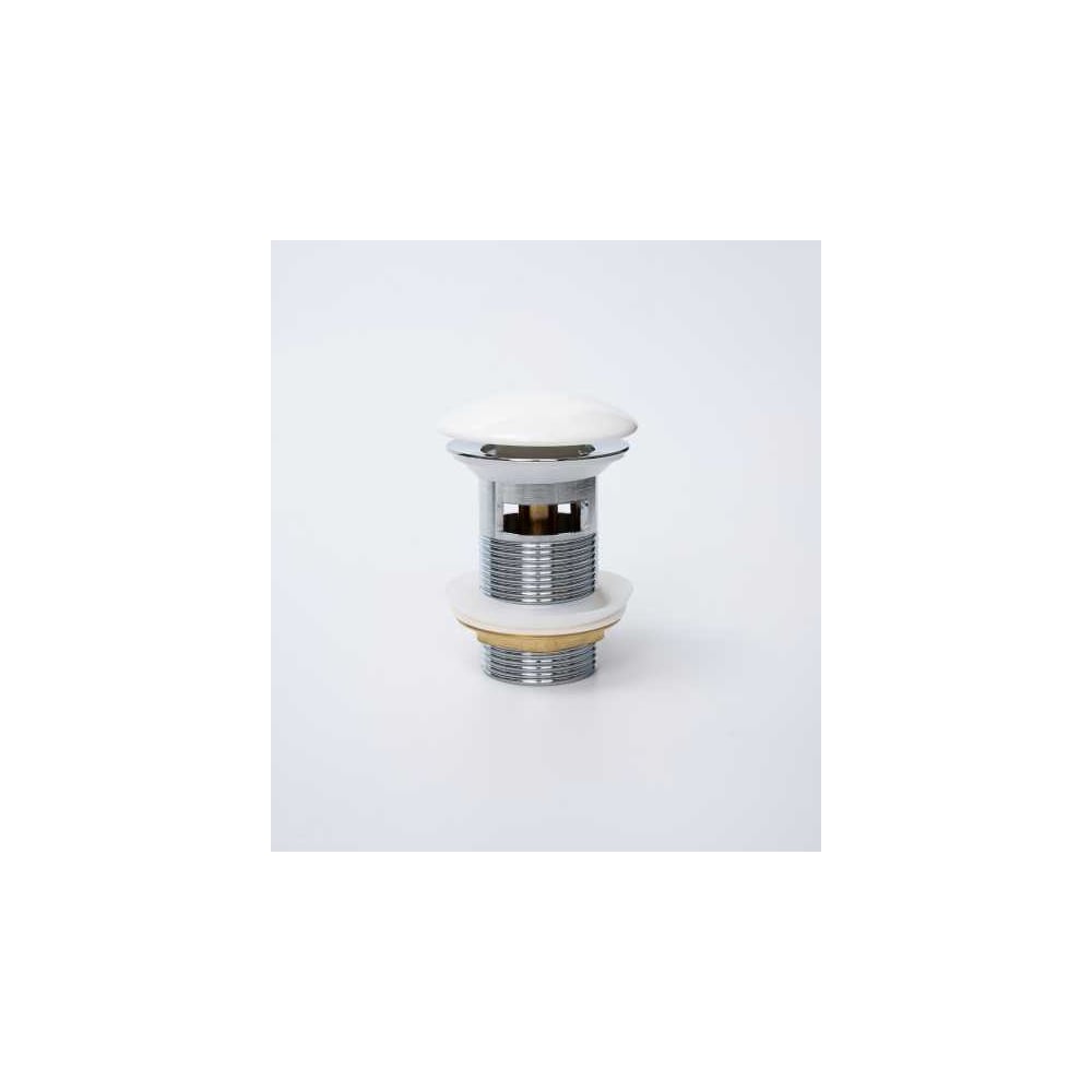 Донный клапан с переливом Gid Wh100-1 белый, 7x7x10 71102K