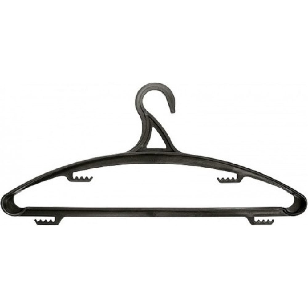 Пластиковая вешалка для верхней одежды PALISAD вешалка плечики 46 см для пиджаков и верхней одежды флок серая household