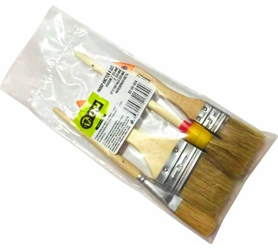 Изображение товара Набор кистей ON 4 шт, плоские 1, 25мм, 2, 50мм, круглая №2 20мм, филеночная кисть 02-00-004