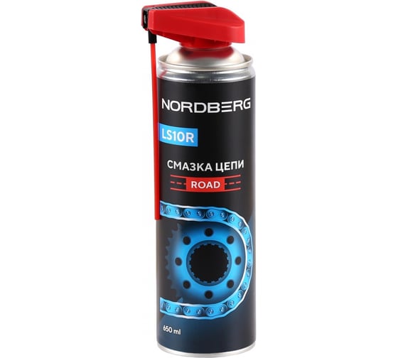 Изображение товара Смазка цепи NORDBERG ROAD LS10R, аэрозоль, 650 мл LS10R-650