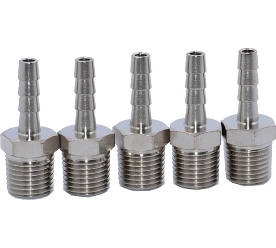 Изображение товара Фитинг елочка KraftWell 6 мм - M1/4, 5 шт KRW-TF614M-5