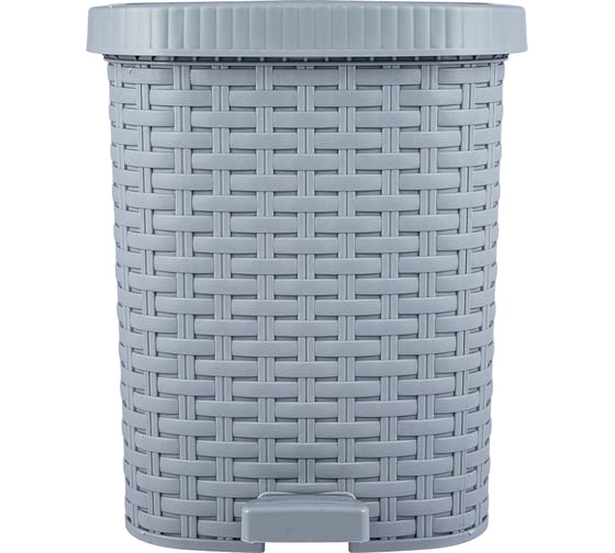 Изображение товара Контейнер педальный для мусора ПОЛИМЕРБЫТ Артлайн 12л, серый 434880500
