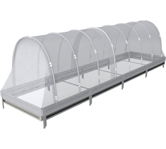 Изображение товара Арочный парник со спанбондом на грядке 19 см Delta-Park 4 м 3004001_2
