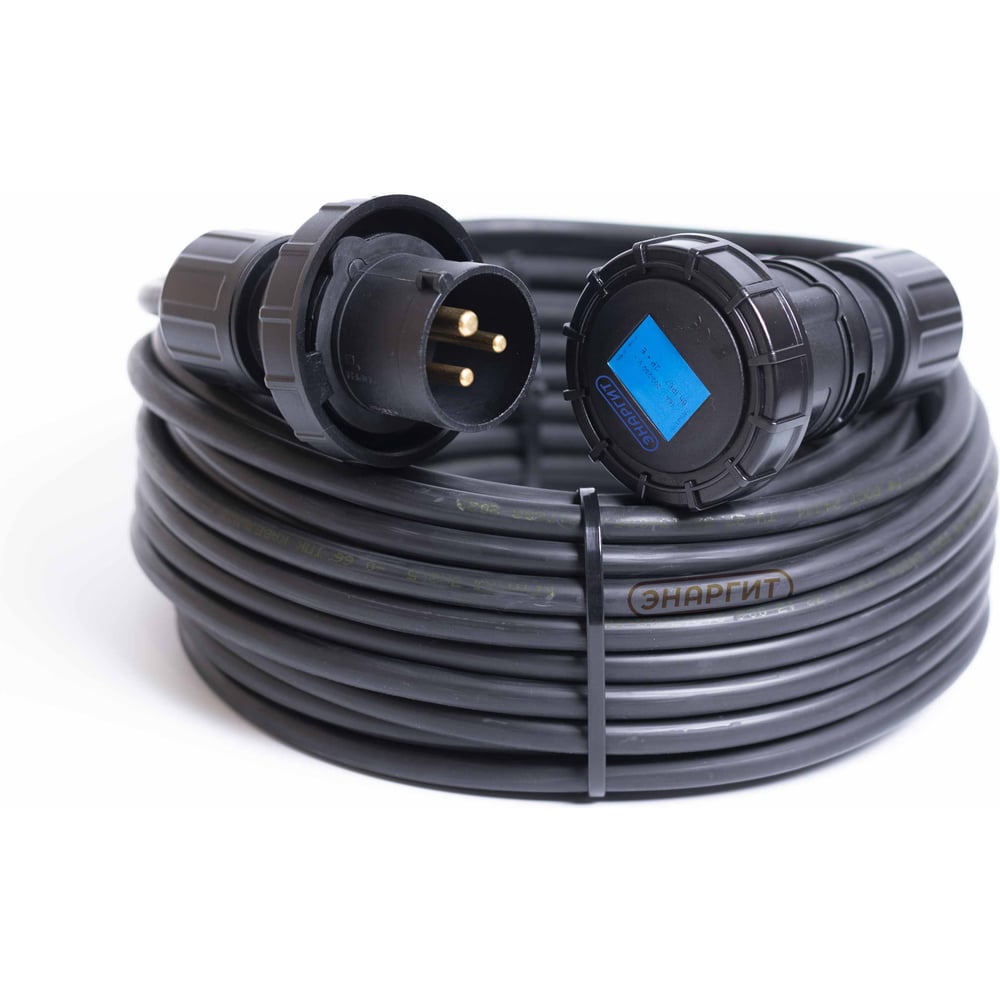Изображение товара Удлинитель шнур Энаргит 220 Вольт IP67 40 метров 1 розетка IEC60309
