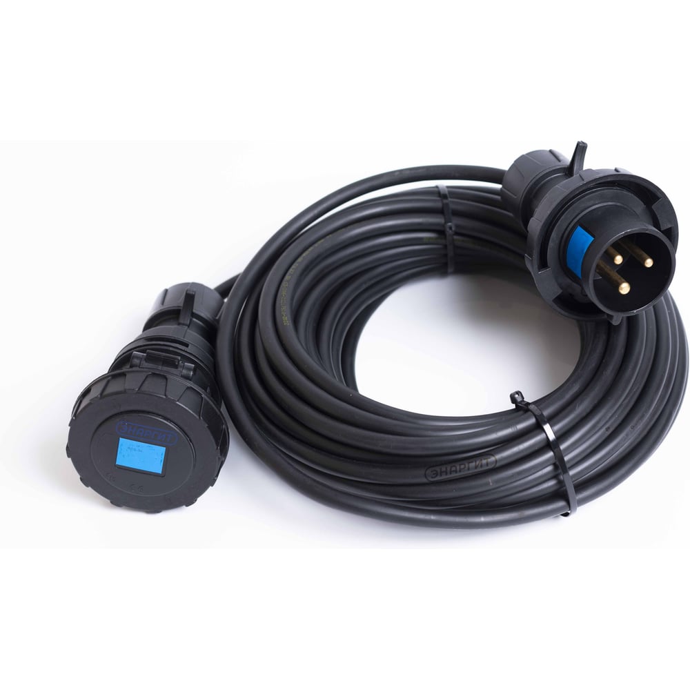 Изображение товара Удлинитель энергит 220 Вольт IP67 30 метров 1 розетка IEC60309 BLACK