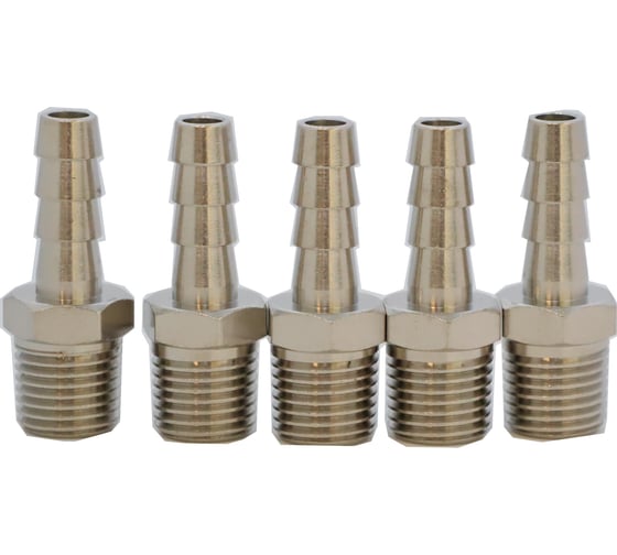 Изображение товара Фитинг елочка KraftWell 8 мм - M1/4, 5 шт KRW-TF814M-5