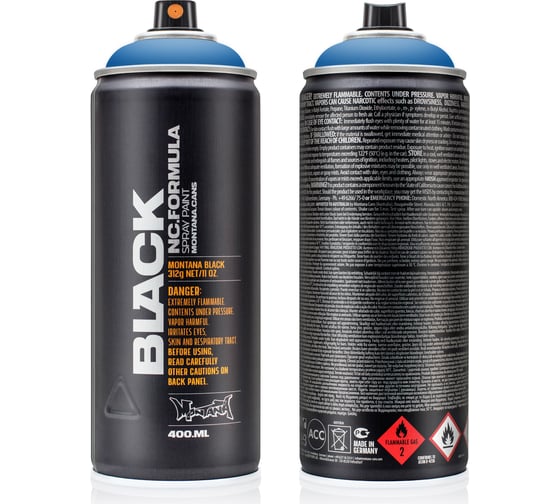 Изображение товара Краска MONTANA BLACK потрясающе-голубая, 0.4 л 5250 BLK