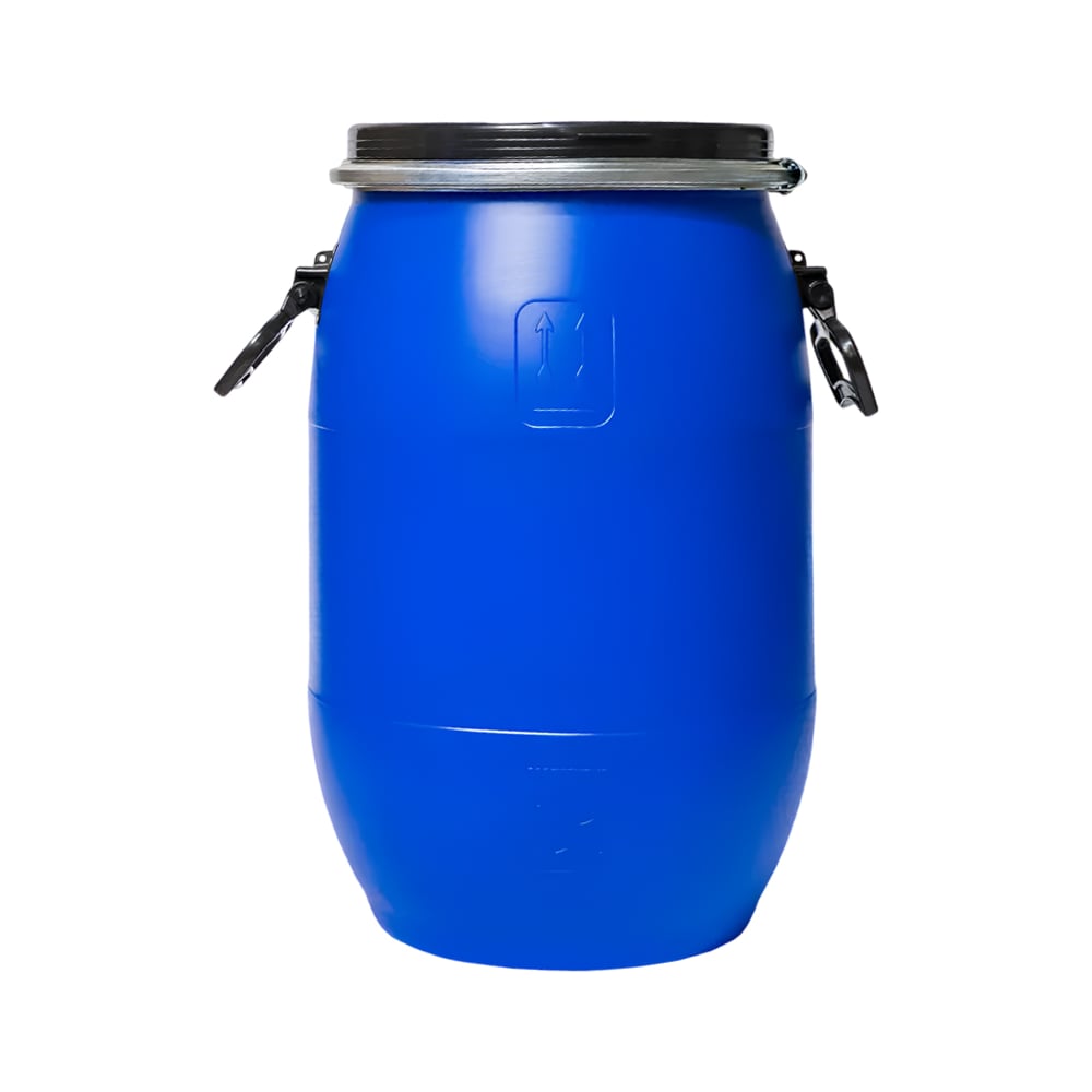 Изображение товара Бочка для воды 48л полиэтилен синяя с крышкой и ручкой