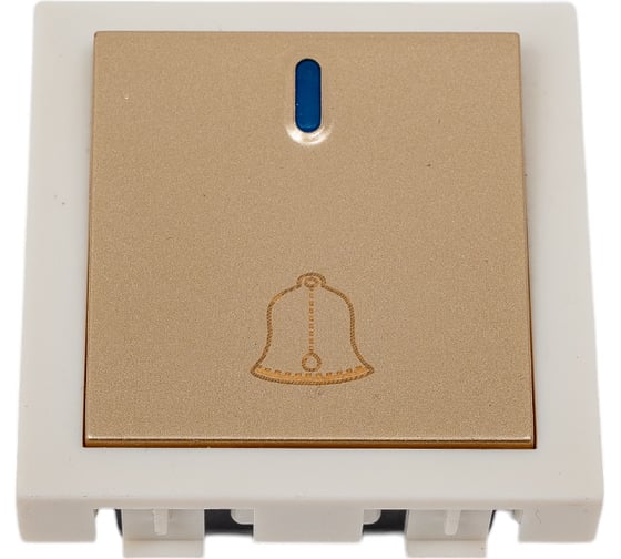 Изображение товара Выключатель без фиксации LANMASTER одноклавишный, 45х45, бронза LAN-EC45x45-SDB-BRZ