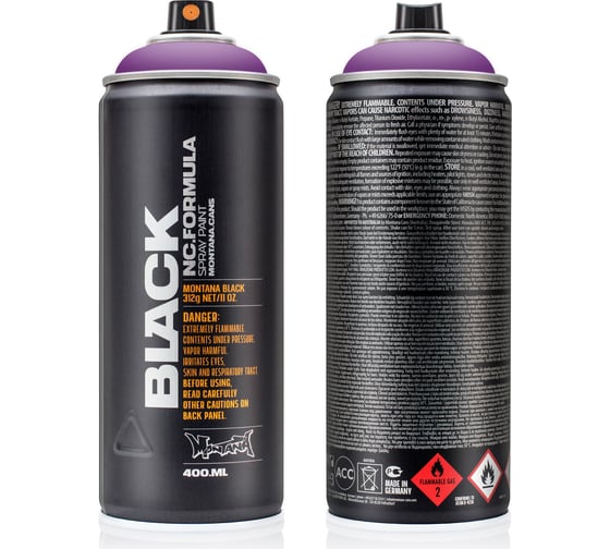 Изображение товара Краска MONTANA BLACK лиловая, 0.4 л 4040 BLK